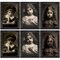 3 Pieces Halloween Decorations Indoor Scary Wall Decor, 3D Changing Face Moving Picture Frames Portrait, Gothic Horror Castle Haunted House Mansion Decor Decoration Party Supplies